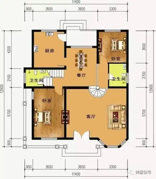11x12米方正农村自建房,符合你家的地基?