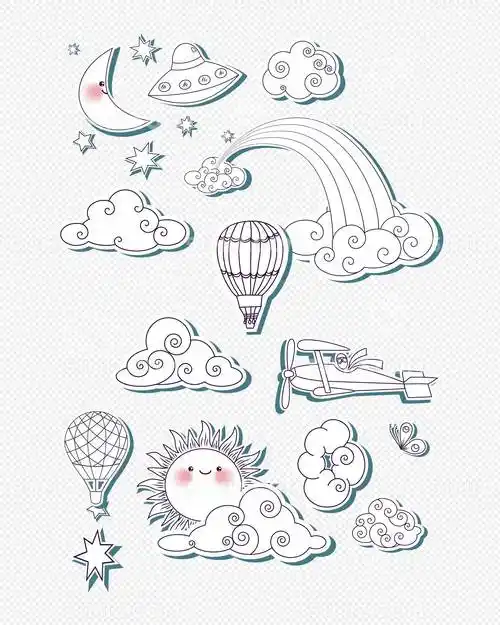 天空简笔画画天空的简笔画,天空怎么画简笔画蓝天白云简笔画图片分享!