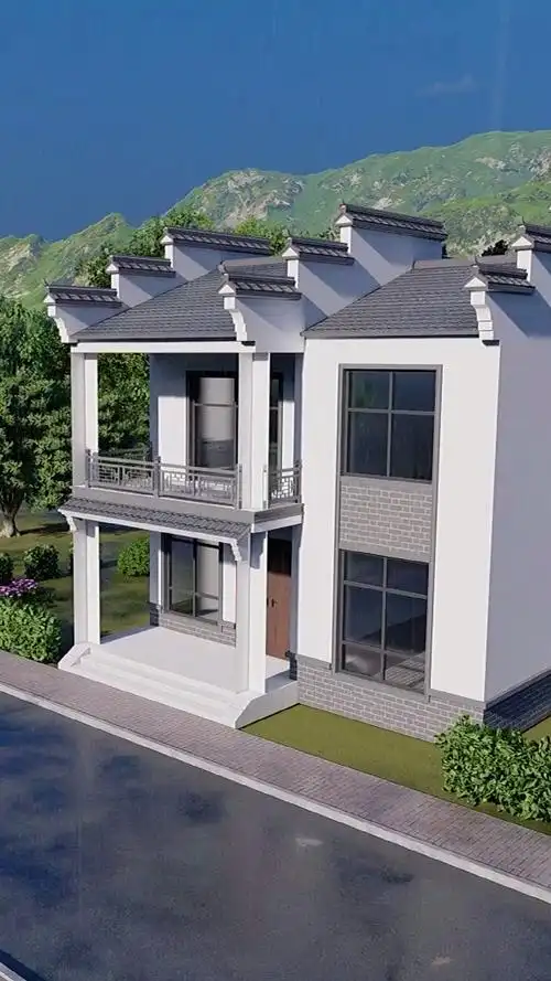 新中式#徽派建筑是新中式风格永远的经典,新中式别墅中的爱马仕.