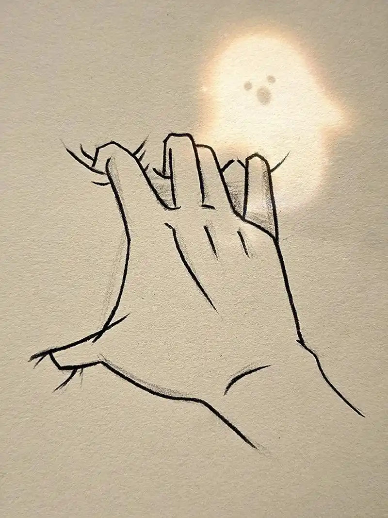 绘画过程.浅浅画个手 #手绘 #简笔画 #一起学画画 - 抖音