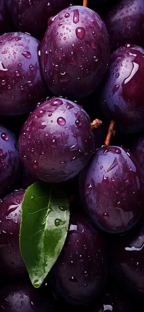 壁纸分享,紫葡萄晶莹剔透,宛如璀璨的紫宝石