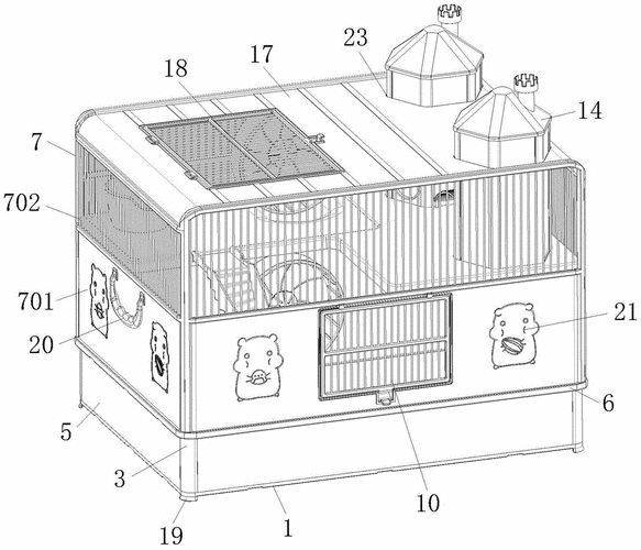 一种便于拆装的仓鼠笼的制作方法