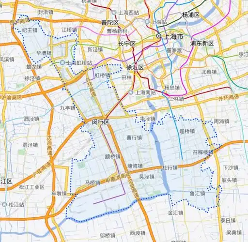 上海闵行区地图?