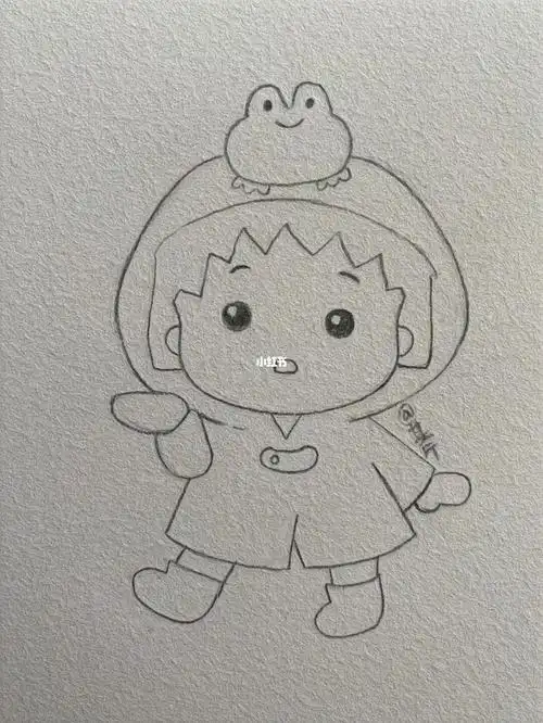 简笔画教程/樱桃小丸子_简笔画_樱桃小丸子怎么样_教程_绘画_马克笔