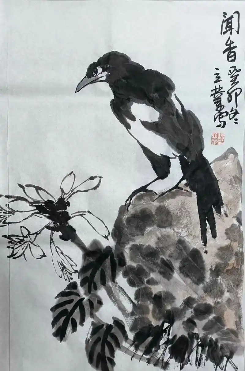徐立业写意花鸟画.#感受国画的意境之美 #荣宝斋画院#三苏画 - 抖音