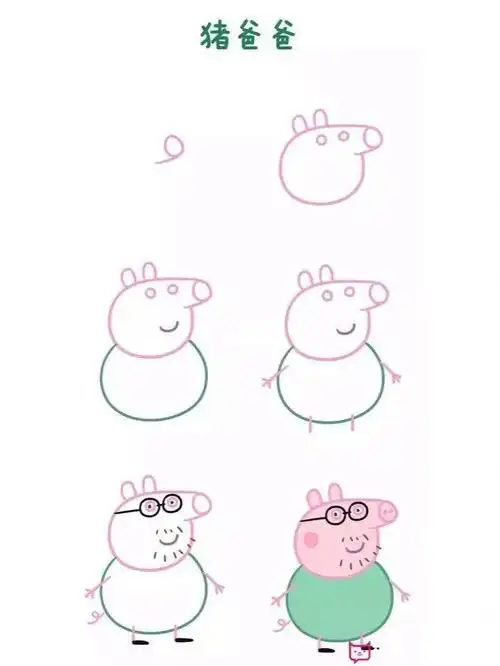 猪爸爸简笔画