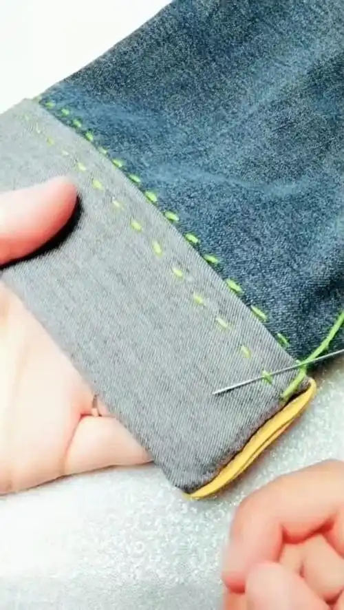 孩子的裤腿太长了,用上这样的针法,轻松就能解决了