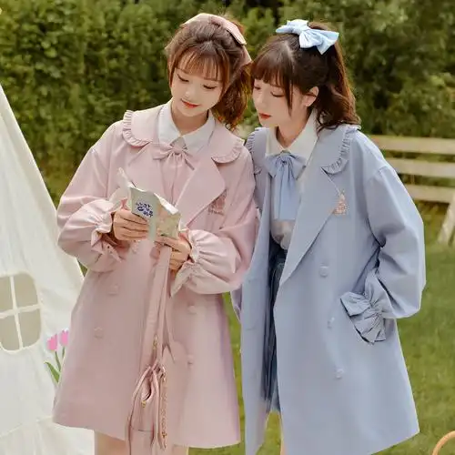 原创小个子风衣女外套春秋2021年新款闺蜜装秋季少女大衣