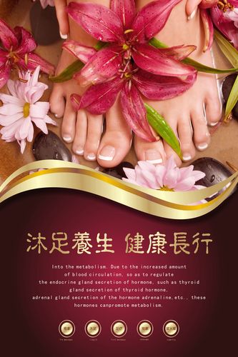 756海报印制展板写真喷绘790中医养生足浴沐足洗脚宣传图片