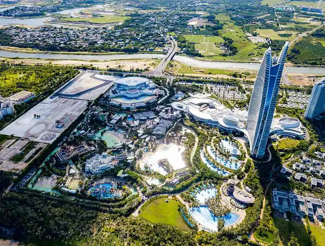 海南三亚亚特兰蒂斯酒店航拍_高清图片_全景视觉