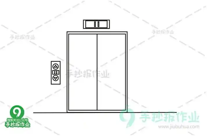 电梯按钮简笔画
