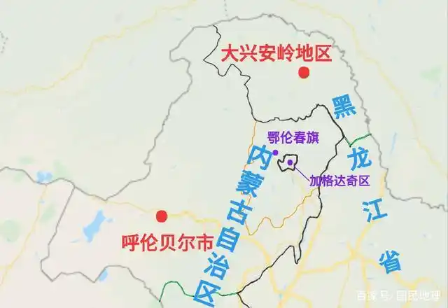 加格达奇区位图