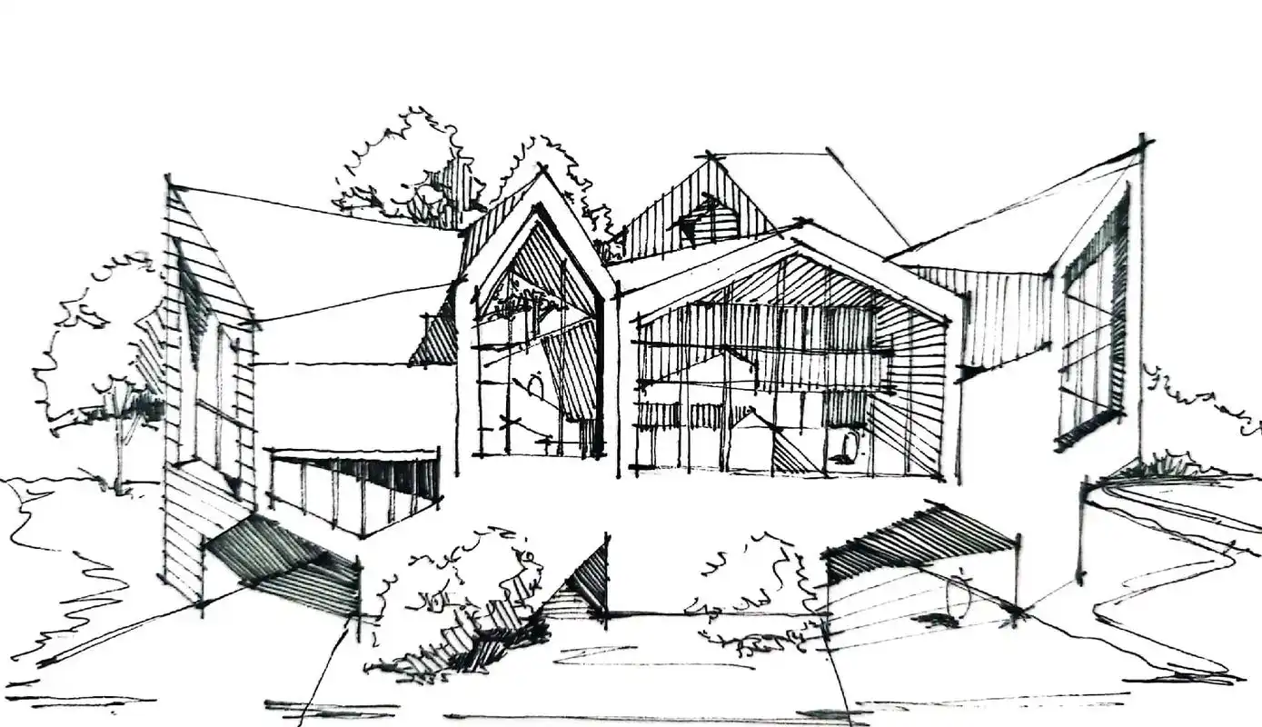 建筑留学 #深圳建筑手绘 #跟布鲁老师画100个建筑 #巅 - 抖音