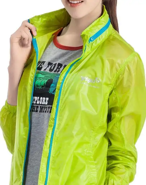 商场同款 女款黄绿短款皮肤衣 防晒透气