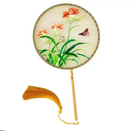 刺绣汉服团扇古风苏绣扇子苏州绣美双面绣宫扇扇子