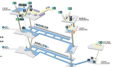 香港铜锣湾地铁站内部平面图我有,请看
