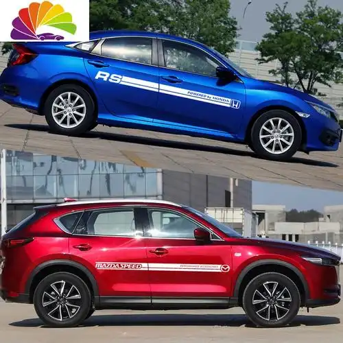 舒适主义汽车车贴纸个性改装腰线拉花装饰贴画全车身划痕遮挡通用整车