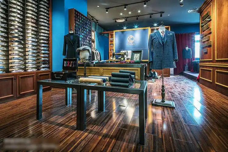 麦梯定制服装男装西装店南京茂业门店装修