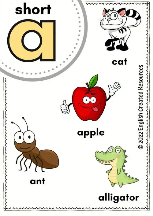 零基础英语自然拼读启蒙短元音高颜值海报