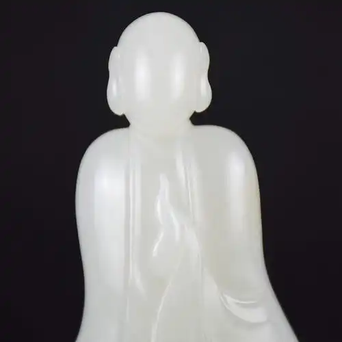 国家级玉雕大师张保国作品 和田玉 悟道把件 150.79克