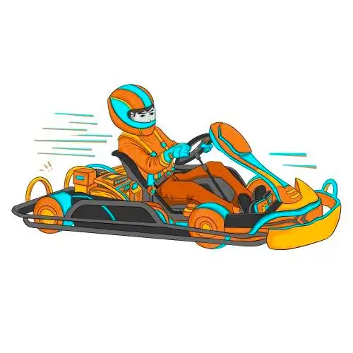卡丁车成人版无底色插画