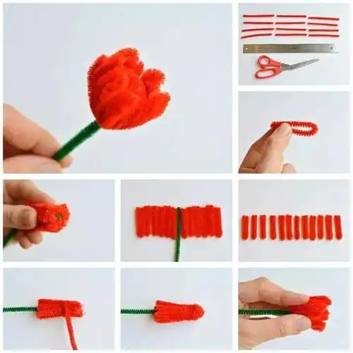 手工毛绒绒的扭扭棒和冬天更配哦