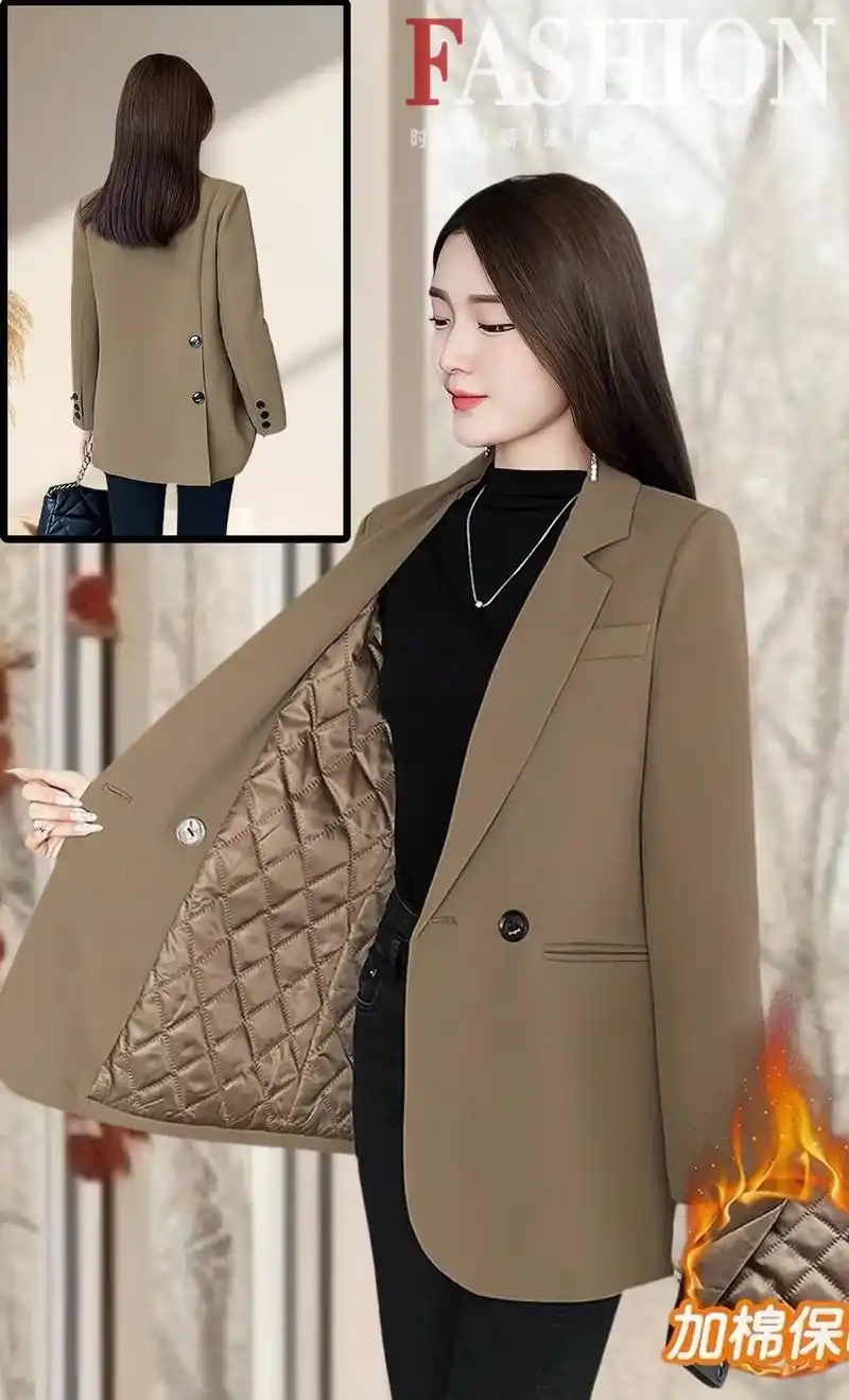 加厚小西装外套