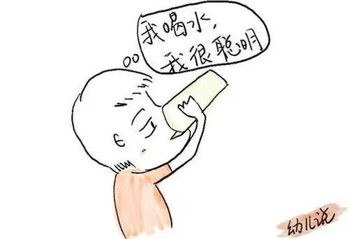 幼儿园我爱喝水简笔画