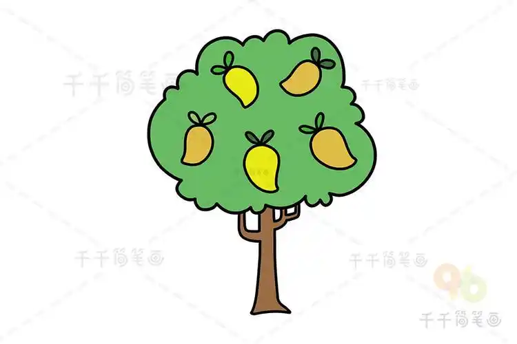 儿童芒果树简笔画