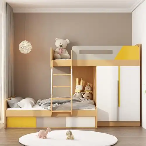 上下床榻榻米交错错式双层多功能省空间高低组合儿童高低