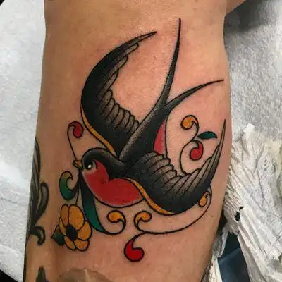 老传统燕子纹身图案(8)