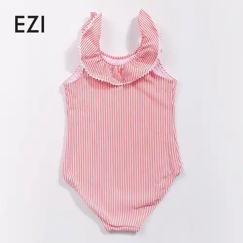 弈姿新款女童连体三角泳衣可爱中小小童儿童儿童泳衣