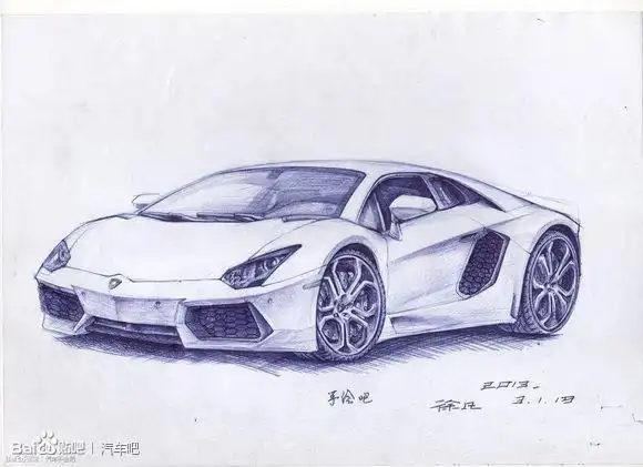 求这一张兰博基尼画的原汽车图