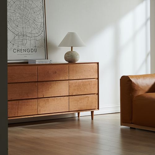 山念木作 朝夕九斗柜 北欧日式实木收纳柜卧室置物柜简约储物柜