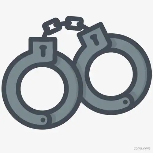 手铐图标矢量插画png素材透明免抠图片-卡通手绘