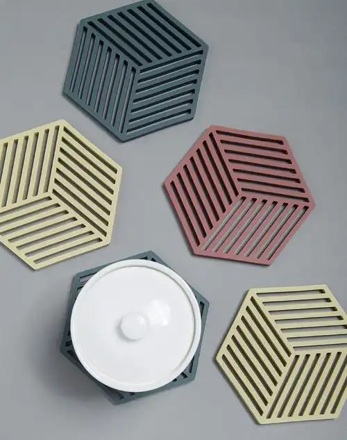 下山三色防滑橡胶垫硅胶锅垫台垫