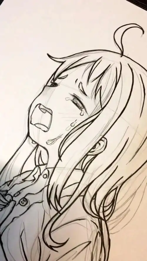 小女孩哭的好伤心,你哭了吗