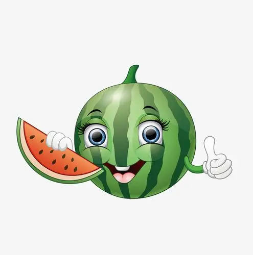 处暑卡通西瓜矢量图下载