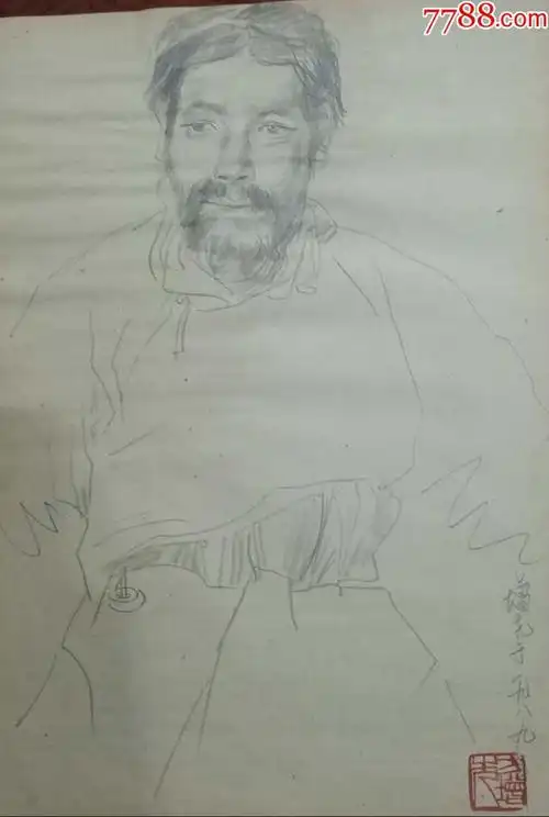 属性: 铅笔画原画,,人物,,年代不详,,其他开张,,,,, 简介: 方增先,男