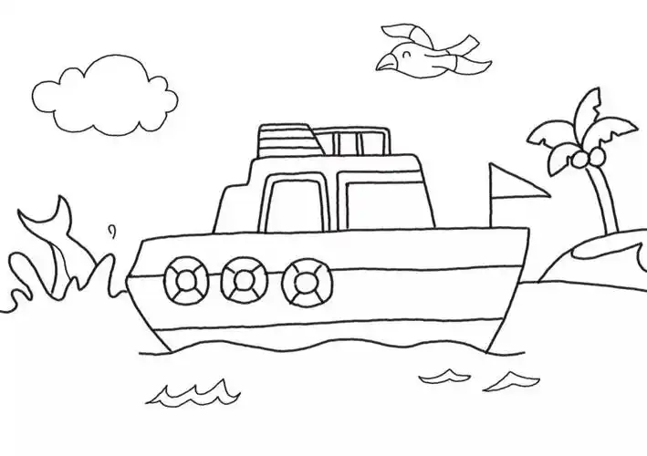 简笔画海上游艇怎么画