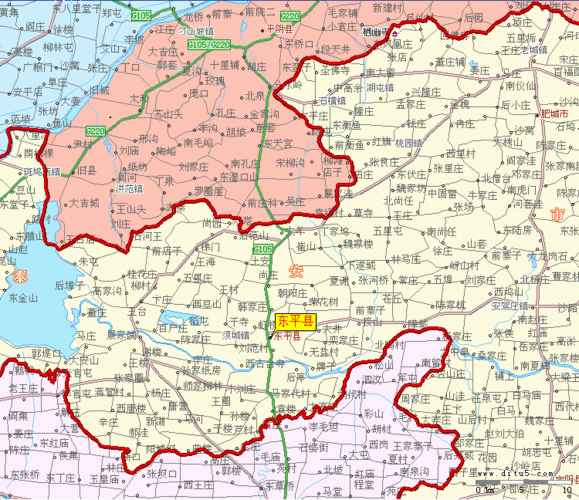 东平县交通地图