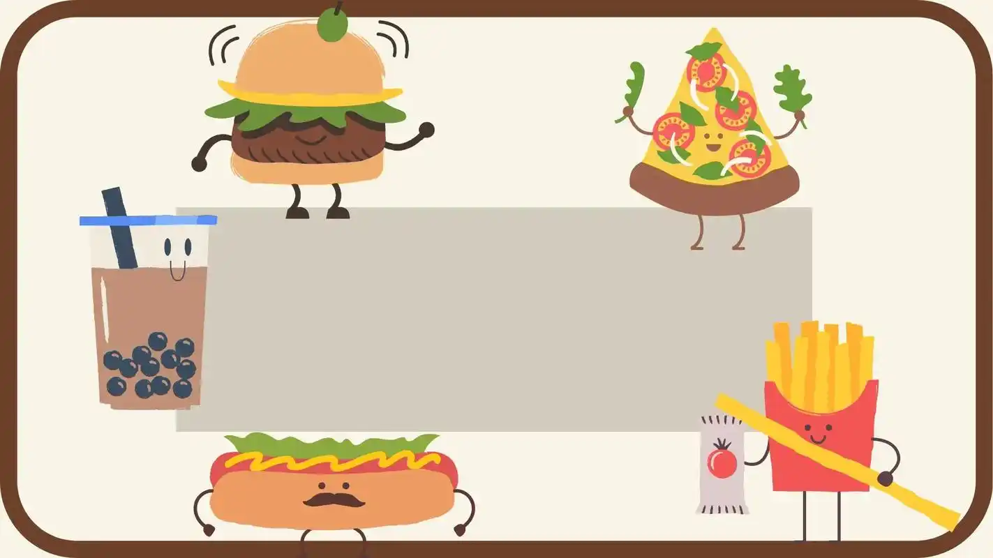 食物ppt背景图.汉堡～薯条～需要原图的姐妹关注私我! 公众 - 抖音