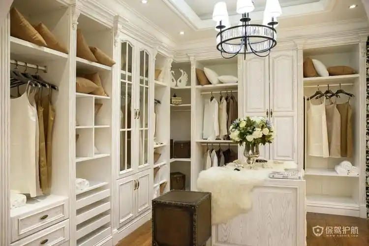 欧式岛台衣帽间效果图-保驾护航装修网
