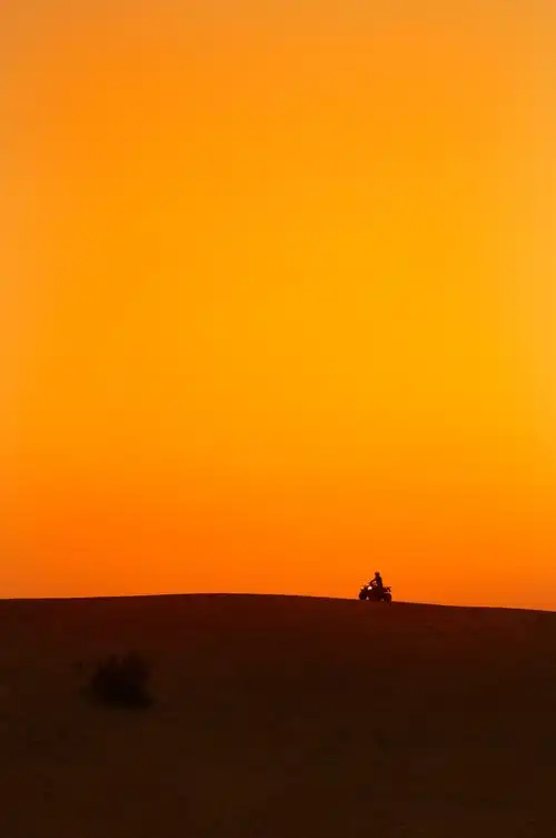 撒哈拉大沙漠的黄昏