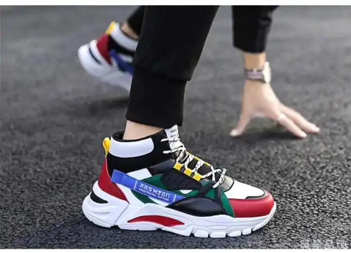 春季高帮男士增高鞋10cm韩版运动鞋内增高男鞋8cm休闲鞋增高板鞋加绒