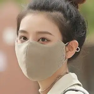 纯棉口罩冬季遮脸防风面罩保暖透气加厚加大女士防寒脸罩防冻立体