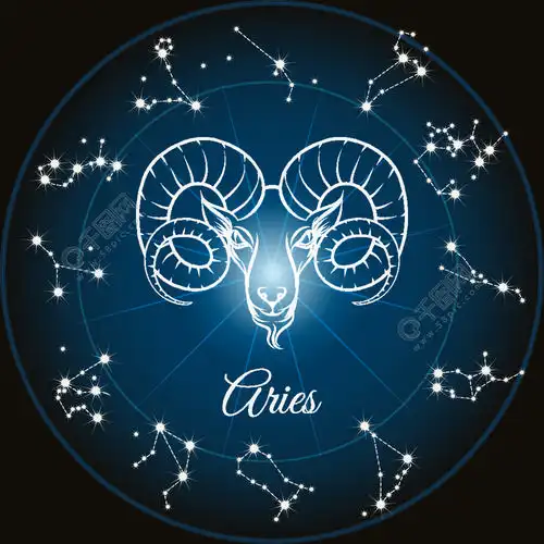 十二生肖白羊座十二生肖白羊座和圆形星座矢量图