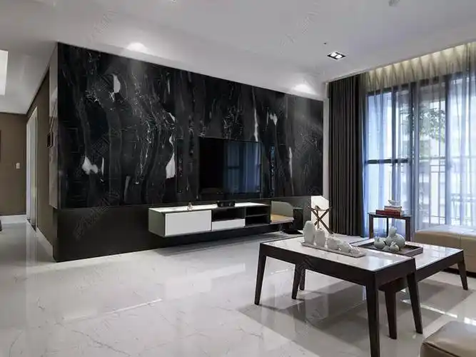 高清大气超级黑大理石纹理背景墙