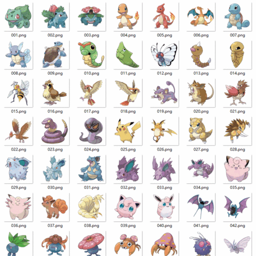 神奇宝贝小精灵画集美术原画手游游戏素材