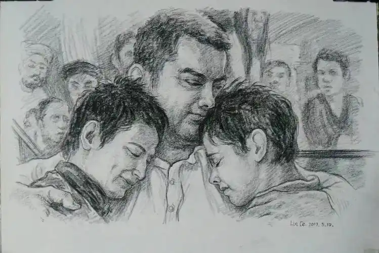 摔跤吧爸爸素描习作